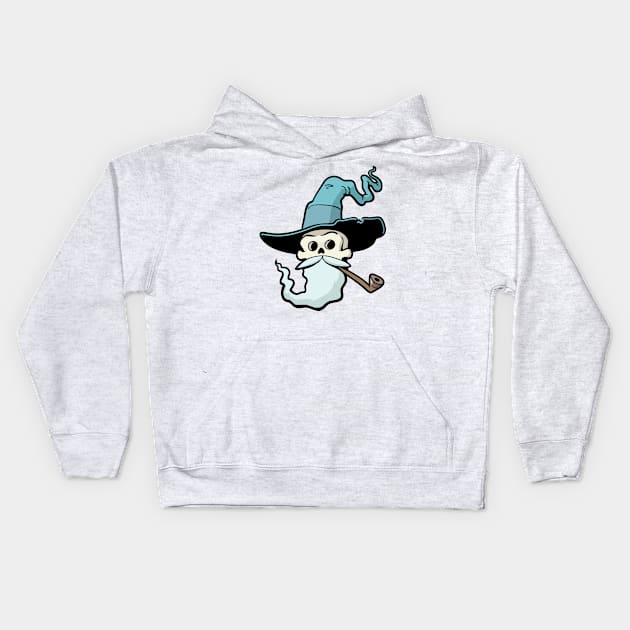 Skull Wizard Kids Hoodie by MrChuckles